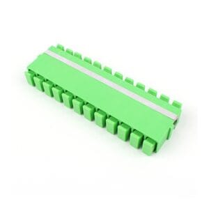 plastic 12 fiber sc adapter, single mode fibre apc polishing mode os1,without flange, green, il<0.2db