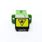 sc fiber optic adapter with metal cover, female to female, front shutter auto close after use, apc 8° ferrule