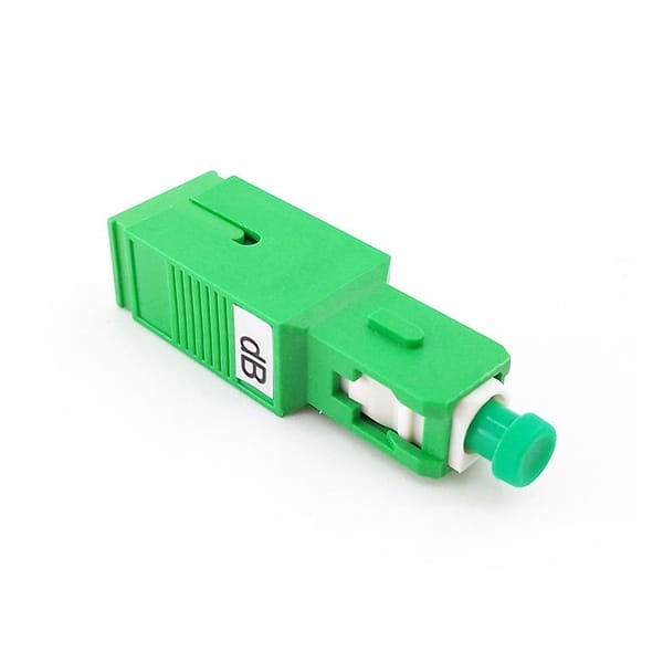 plastic optical attenuator sc apc, build out fiber attenuator green, ceramic sleeve