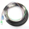 2 core waterproof drop cord fc sc fiber patch cord assembly with aluminum plugs, 1310/1550nm, smf cable