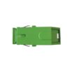 sc adapter with shutter, single mode apc green, with flange, laser protection, metal clip