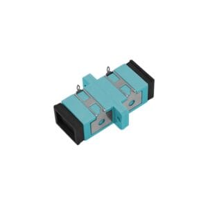 ftth sc shrapnel adapter om3 10g 50/125um, aqua, 25pcs/box, rohs compliant, 2.5mm ferrule