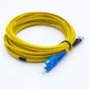 SC/UPC to ST/UPC duplex patch cord SM yellow 3mm