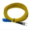 SC/UPC to ST/UPC duplex patch cord SM yellow 3mm