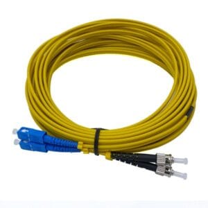 SC/UPC to ST/UPC duplex patch cord SM yellow 3mm