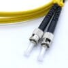 telecom st to st patch cord single mode duplex os1 9/125um yellow g657 lszh zip cord, open head,1 meter