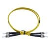 telecom st to st patch cord single mode duplex os1 9/125um yellow g657 lszh zip cord, open head,1 meter