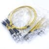 telecom st to st patch cord single mode duplex os1 9/125um yellow g657 lszh zip cord, open head,1 meter