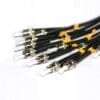 12 fibers outdoor armored patch cable cords fc st, smf 9/125um os1 tpu jacket, black, wrap with plastic film