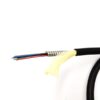 4 core armored fiber jumper cable with sc st fc lc, tpu cable sheath, black, anti uv, very soft, outdoor use, pack with cable car for fast deploying