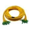 multi cores fiber cable patch cord 48cores sm g.652d pvc, breakout cable 2.0mm 30cm with lc apc connectors, yellow