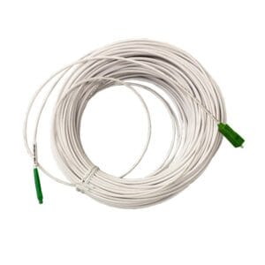 field installable sc to lc fiber patch cord g657a2 lszh, 3mm white, for indoor conduit, smf cable, simplex, 20m