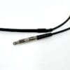 figure 8 fiber cable pre terminated optical fiber connectors sc/apc(with rubber to protect connection with fiber termination box) one side, sc/apc metal housing connector on other side, corning g657a2, black