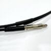 pre connect figure 8 fiber optic cable patch cord 1 core single mode sm corning g657a2 length 1m each side fan out 0.5m length with 3mm patch cord sc apc to sc apc, one side metal housing, one side with rubber boot, max. 120n breaking load