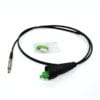 figure 8 fiber cable pre terminated optical fiber connectors sc/apc(with rubber to protect connection with fiber termination box) one side, sc/apc metal housing connector on other side, corning g657a2, black