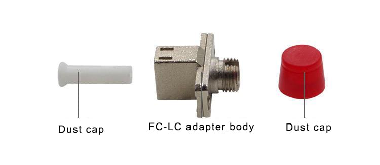 LC to FC Adapter for Fiber Optic Cable, Simplex, Metal, with Dust Caps Protection, SM or MM Fiber Optional 插图 2 6 lc to fc adapter, simplex, metal, with dust caps protection, sm or mm fiber optional
