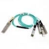intel compatible qsfp28 100g sr active optical cable aoc, 850nm, 4x25g sfp28 optical modules 8 cores om3 cable