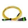 400g qsfp dd to 2x200g qsfp56 16 fiber mpo breakout cable to 2 x 8 fiber mpo patch cable sm yellow 3mm lszh