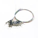 12 colors st fiber optic pigtails 2 st connector 12 strands pigtail om3 om4 compatible, iec 61753 certified