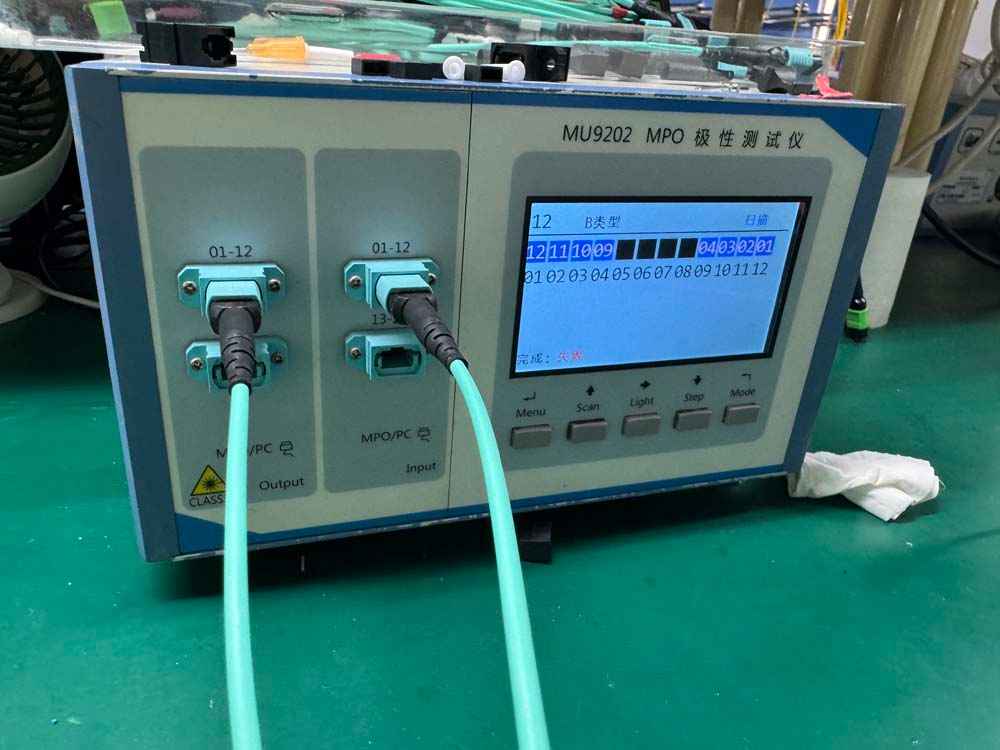 12 fiber mpo patch cord polarity test