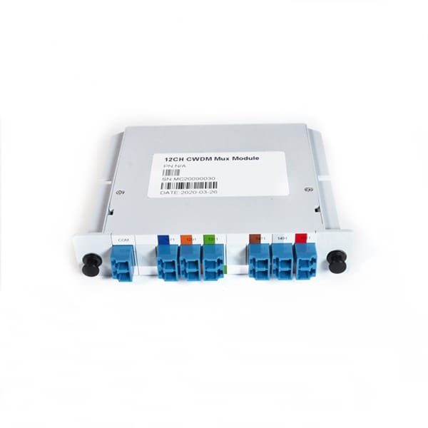 12ch cwdm mux module, lc/upc connectors and adapter, coarse wave division multiplexing for rack patch panel