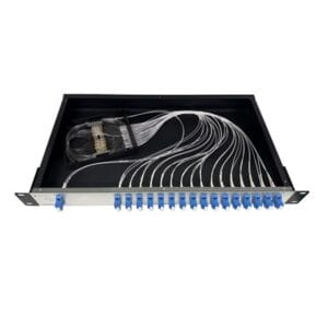 1u rack 16ch mux cwdm single fiber pigtails 32 cores, with mux & demux abs module, lc/upc connectors, single mode wdm