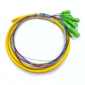 12 core high density fiber optic pigtail om3 multimode bundle with lc upc (2m, 3.0mm lszh jacket)