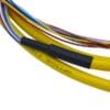 12 core high density fiber optic pigtail om3 multimode bundle with lc upc (2m, 3.0mm lszh jacket)