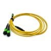 400g qsfp dd to 2x200g qsfp56 16 fiber mpo breakout cable to 2 x 8 fiber mpo patch cable sm yellow 3mm lszh