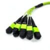 mtp to mtp cable 96 cores to 6x12f mtp fanout cable, om4 violet, multimode 1 meter