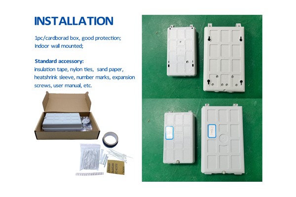 ftth home fiber termination box with 8 sc adapters and pigtails sc upc os1 9/125um