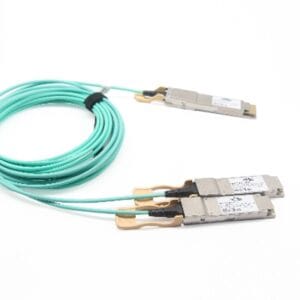 400g qsfp dd to 2xqsfp56 aoc active optical cable, multimode cable om3 aqua 1 60m optional