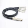 optical dac cable qsfp+ to 4x sfp+ 10g 5meter, twinax copper cable, pvc black 24awg