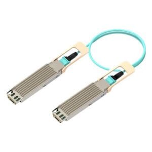qsfp dd to qsfp dd 800gbps active optical cable, 1m reach, om3 om4 multimode fiber with mpo 16 connector