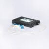 100g 8ch wdm and dwdm mux demux module c band lc/upc conectors, white loose tube, input black pigtails 0.9mm