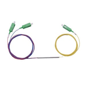 fiber multiplexers cwdm 1x2 3 port wdm device 1270nm 1610nm sc/apc, 1 meter 0.9mm steel tube