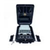 new black ip65 outdoor fdb fiber distribution box, 16 round ports, 4 cable entry, 1x16 1x8 splitter