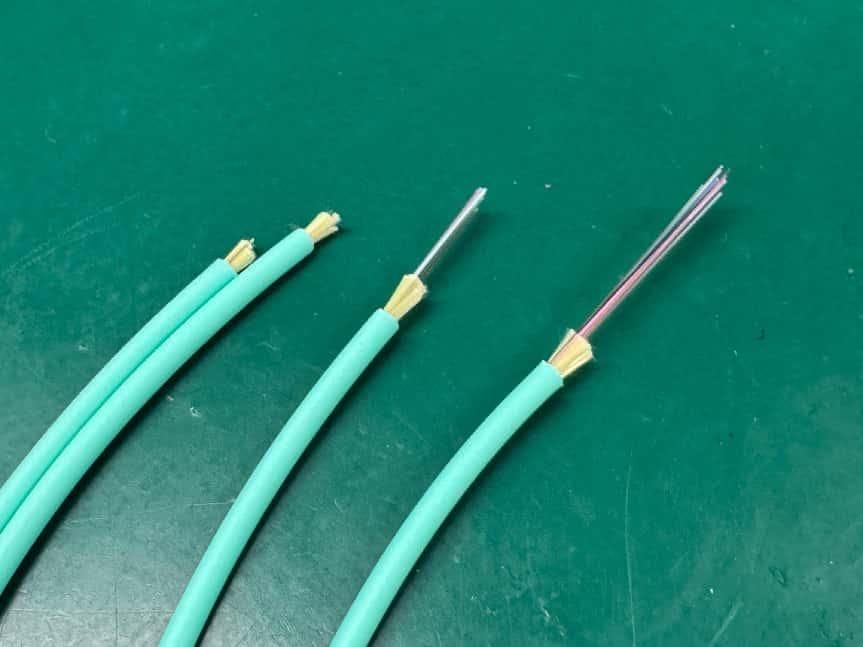 figure 2 multi fiber cable bundle type 8 core, 12 cores, 16 cores, 24 cores ø250um