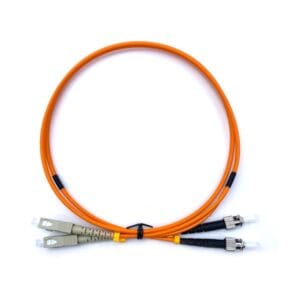 sc st duplex om2 multimode fiber patch cord, 3.0mm orange, high speed lc to st connector
