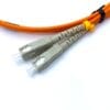 sc st duplex om2 multimode fiber patch cord, 3.0mm orange, high speed lc to st connector