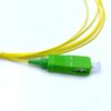 sc apc sm simplex 0.9mm yellow fiber optic pigtail low insertion loss, high stability