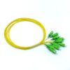 sc apc sm simplex 0.9mm yellow fiber optic pigtail low insertion loss, high stability