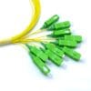 sc apc sm simplex 0.9mm yellow fiber optic pigtail low insertion loss, high stability