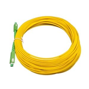 fiber patch cord sc/apc sc/apc sm sx 3.0mm yellow, low loss single mode simplex high speed
