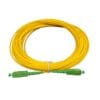 fiber patch cord sc/apc sc/apc sm sx 3.0mm yellow, low loss single mode simplex high speed