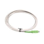 sc apc sm sx single mode fiber optic pigtail – 3.0mm white low loss patch cord