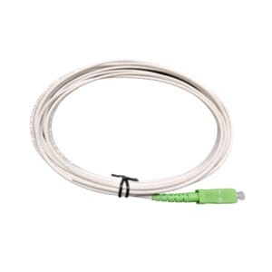 sc apc sm sx single mode fiber optic pigtail – 3.0mm white low loss patch cord