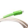 sc apc sm sx single mode fiber optic pigtail – 3.0mm white low loss patch cord