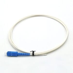 sc upc sm sx fiber pigtail, 3.0mm white low insertion loss