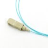 sc upc om3 multi mode fiber pigtail 0.9mm aqua (wathet) 10gbps, sx short wavelength, 0.9mm jacket